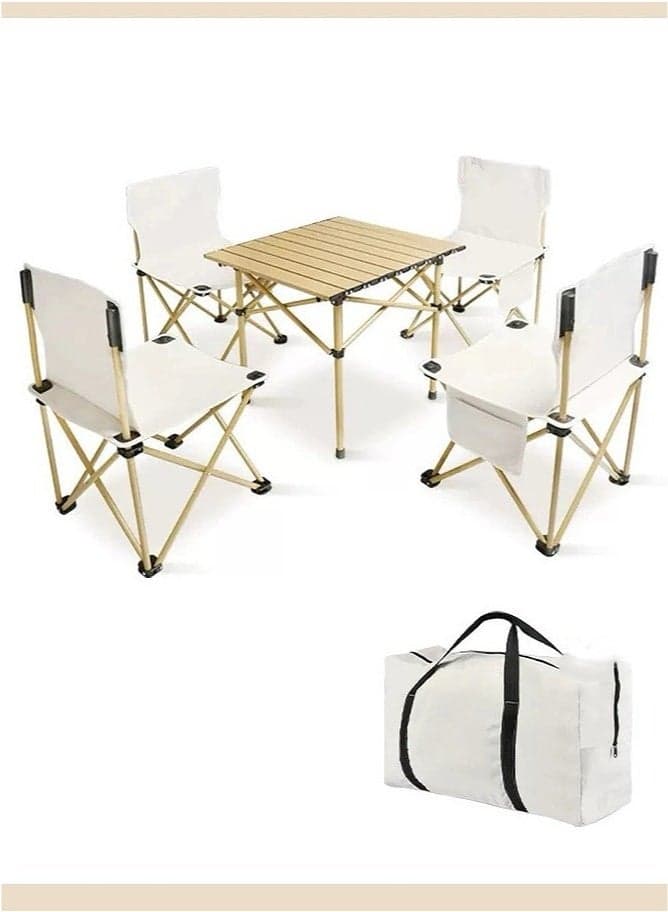Camping Furniture Set,Foldable Camping Tables and Chairs, Portable Family Outing Camping Picnic Table And Chair Set,Multifunctional Foldable Travel Table and Chairs Set Camping Table For Outdoor BBQ,Cooking,Party, Beach