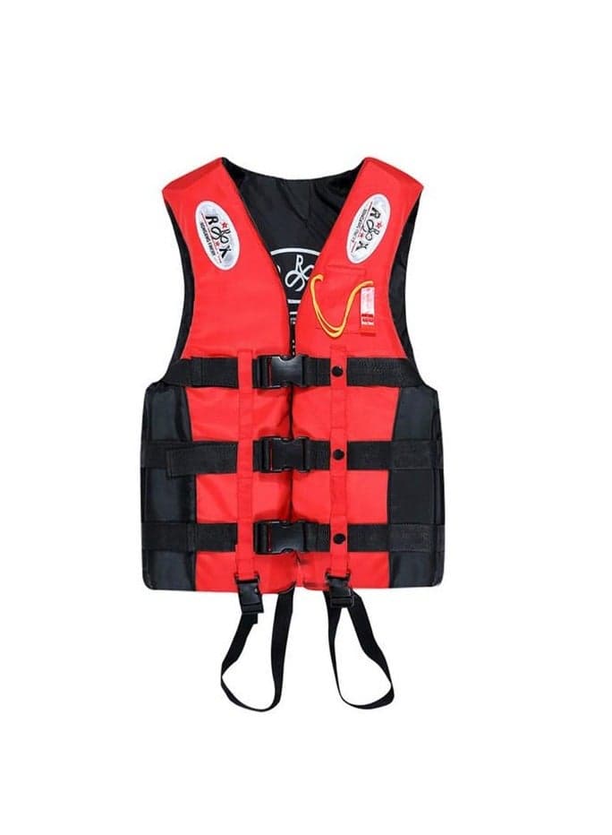 Life Jacket Safety Vests Water Suit Kayak Boating Swimming Surfing Drifting Gear Size {XXL} .90 to 120 Kg (red)