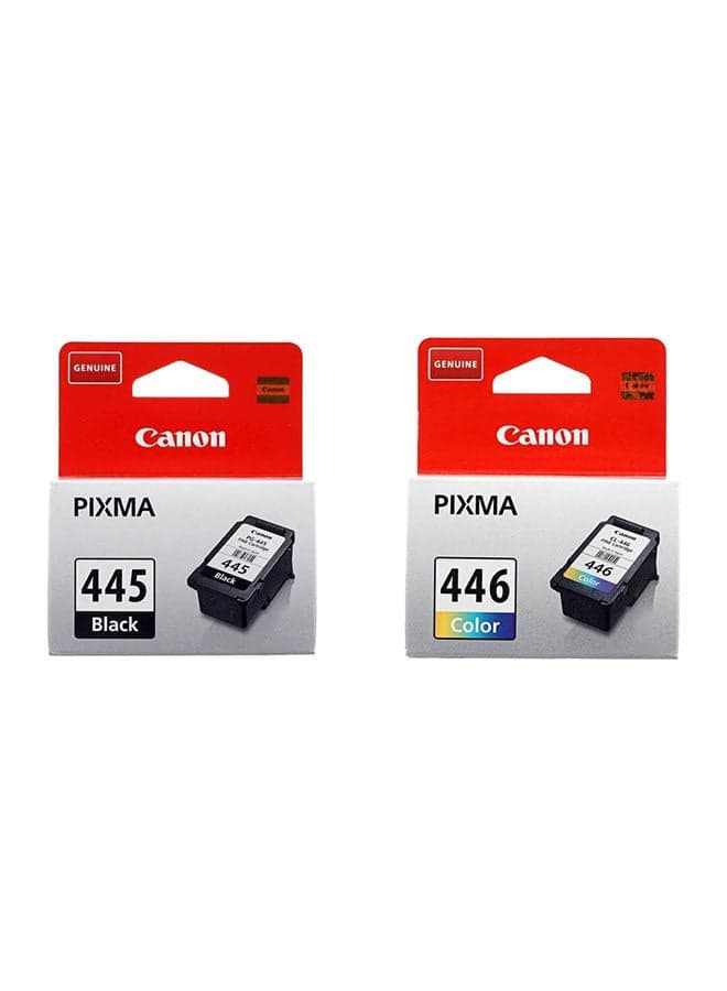 مجموعة خراطيش حبر Canon Pixma 445/446 باللون الأسود وثلاثي الألوان