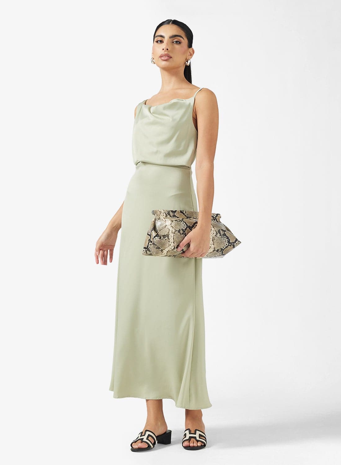 Draped Slip Dress
