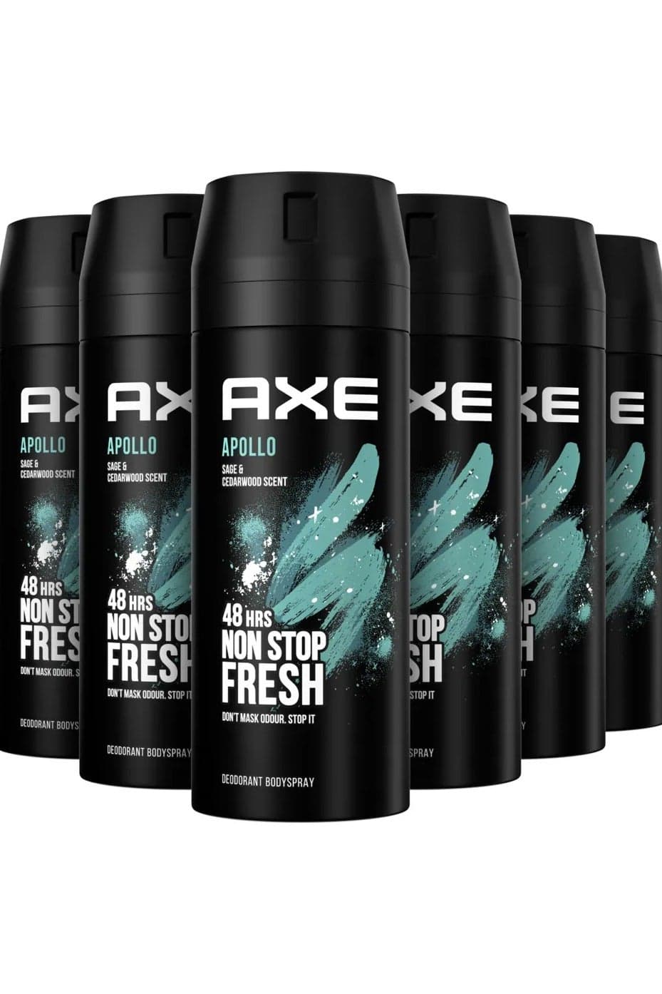 Axe Apollo Body Spray Deodorant 6 x 150ml