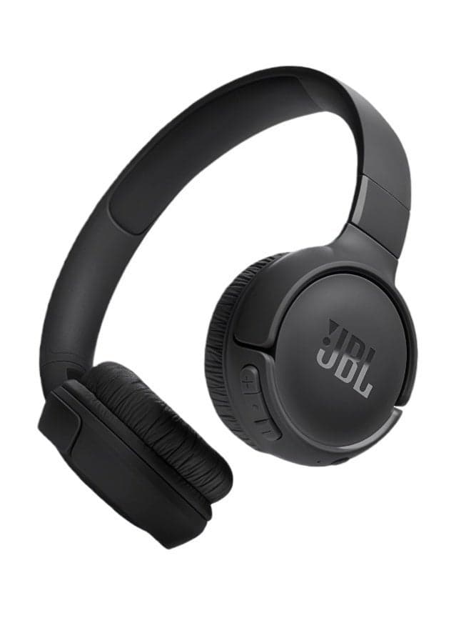 Tune 520BT - Wireless On-Ear Headphones, Up to 57H Battery Life and Speed Charge, Multi Point Connection Lightweight, Comfortable and Foldable Design, Hands-Free Calls with Voice Aware Black