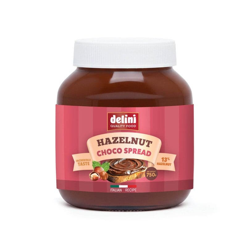 Delini Hazelnut Chocolate Spread – 750g| Creamy & Rich Chocolate Spread | Perfect for Toast, Baking & Snacks | Nutty & Smooth | Family Favorite
