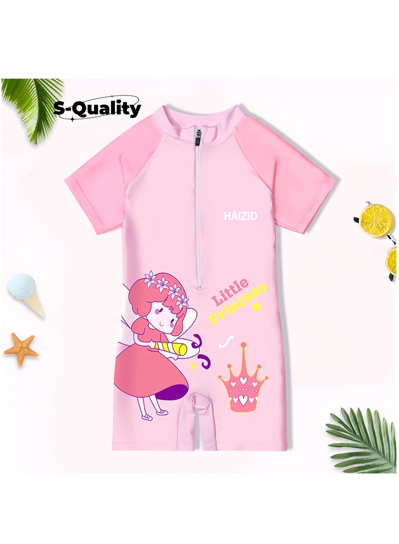 Cute Cartoon One-Piece Swimsuit for Kids – Adorable Toddler Swimwear for Boys and Girls