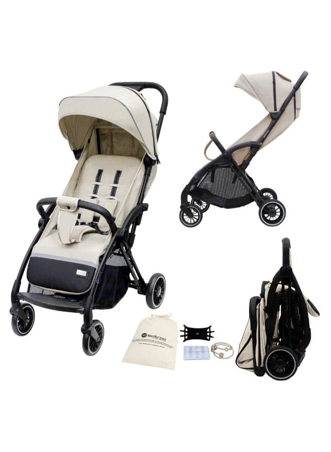 THETA Auto Fold Compact Lightweight Travel Toddler Baby Stroller, Self-Stand Baby Trolley, Pushchair, Waterproof UPF 50+ Canopy, 0-4yrs, 22kg, 3yrs Warranty