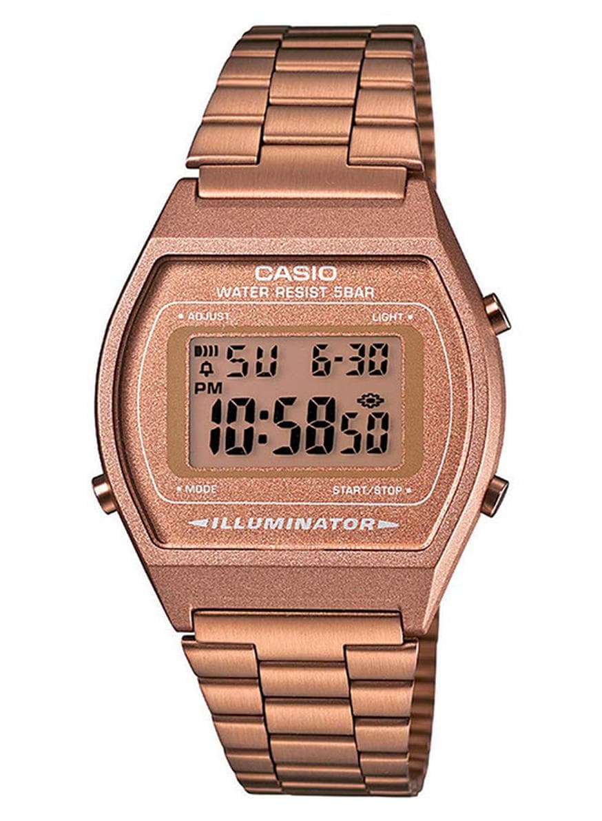 Women Water Resistant Stainless Steel Digital Watch B640WC-5ADF - 35 mm - Rose Gold