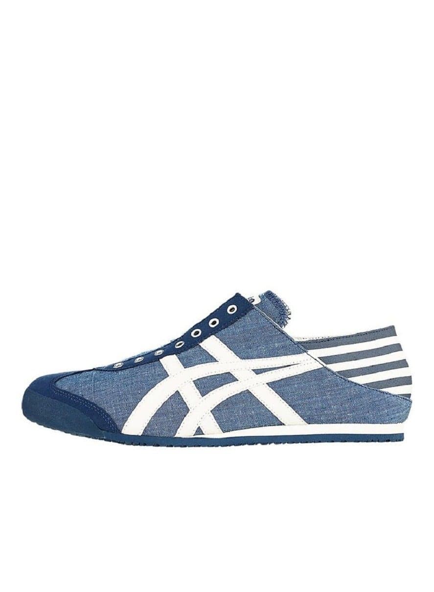 MEXICO 66 Slip-On Canvas Casual Colorblock Sneakers Shoes Dark blue/White