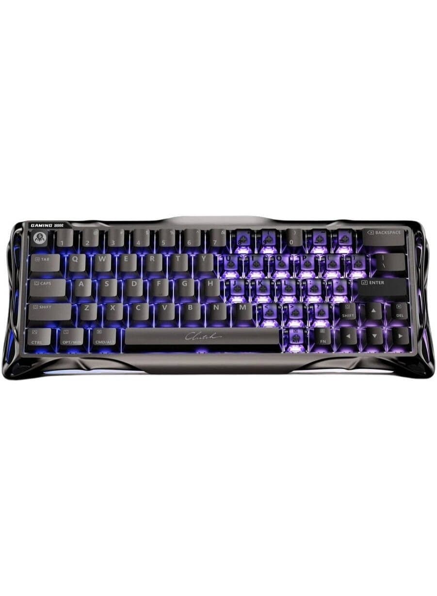 V60 Pro Black Hall Effect Gaming Keyboard, 60% Compact Layout, Magnetic Switches, Adjustable Actuation & Rapid Trigger, 8000Hz Polling Rate, Hot-Swappable, Aluminum Frame, RGB Backlit, USB-C Wired Mechanical Keyboard