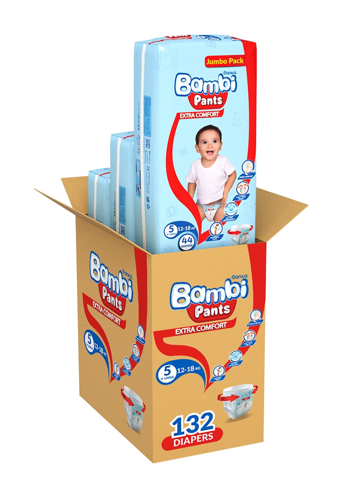 Baby Diaper Pants Size 5 12-18 kg XL Jumbo Pack