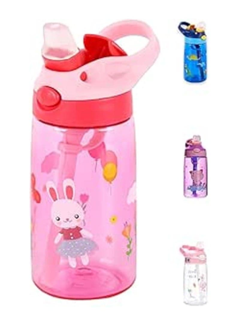 S2C Water Bottle for Kids With Straw & Handle - 16 oz BPA Free Kids Water Bottles, Spill Proof Cups for kids, Easy-Clean, Water Bottle With Straw,Kids Water Bottle For School,toddler water bottle