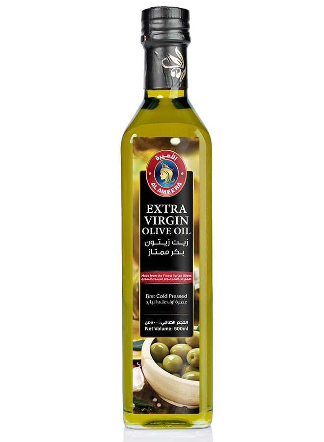 Al Ameera Syrian Extra Virgin Olive Oil 500ml Glass Bottle | Cold Extracted | Rich Aroma & Authentic Taste