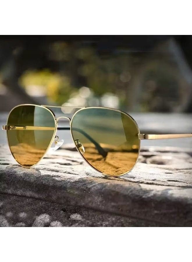 Men'S Vintage Style Anti-Glare Glasses with Lenses - Daily Leisure & Activities, Comfortable Fit, Leisure Glasses | Vintage Style Glasses | Lens (Includes eyeglass case),sunglasses