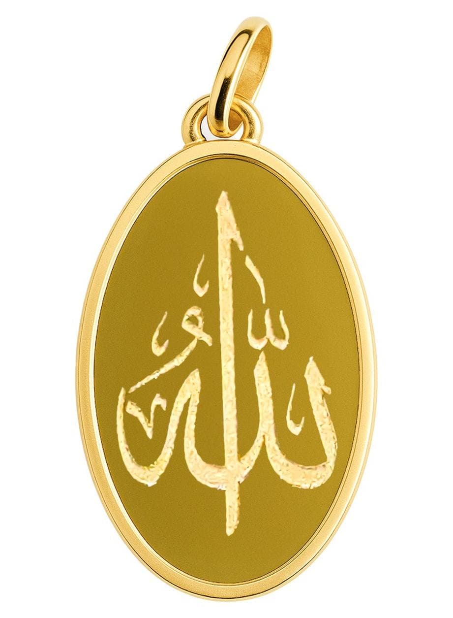 Gold Era 2.5g 24K (999.9) Pure Gold Pendant – Arabic 'Allah' Calligraphy Design – Elegant Religious Jewelry for Gifting & Daily Wear