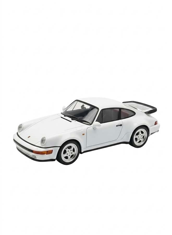 Welly Porsche 911 Turbo Diecast Model Car – 1:24 Scale White Vintage Sportscar Replica