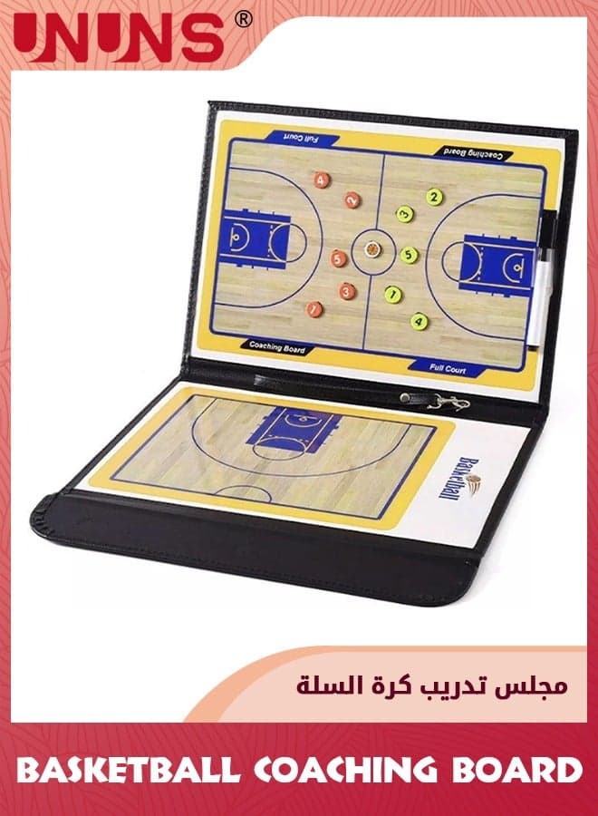 Basketball Coaching Board,Professional Coaches Clipboard,Portable Strategy Coach Board Kit,Tactical Magnetic Board Kit With Dry Erase,Marker Pen And Zipper Bag