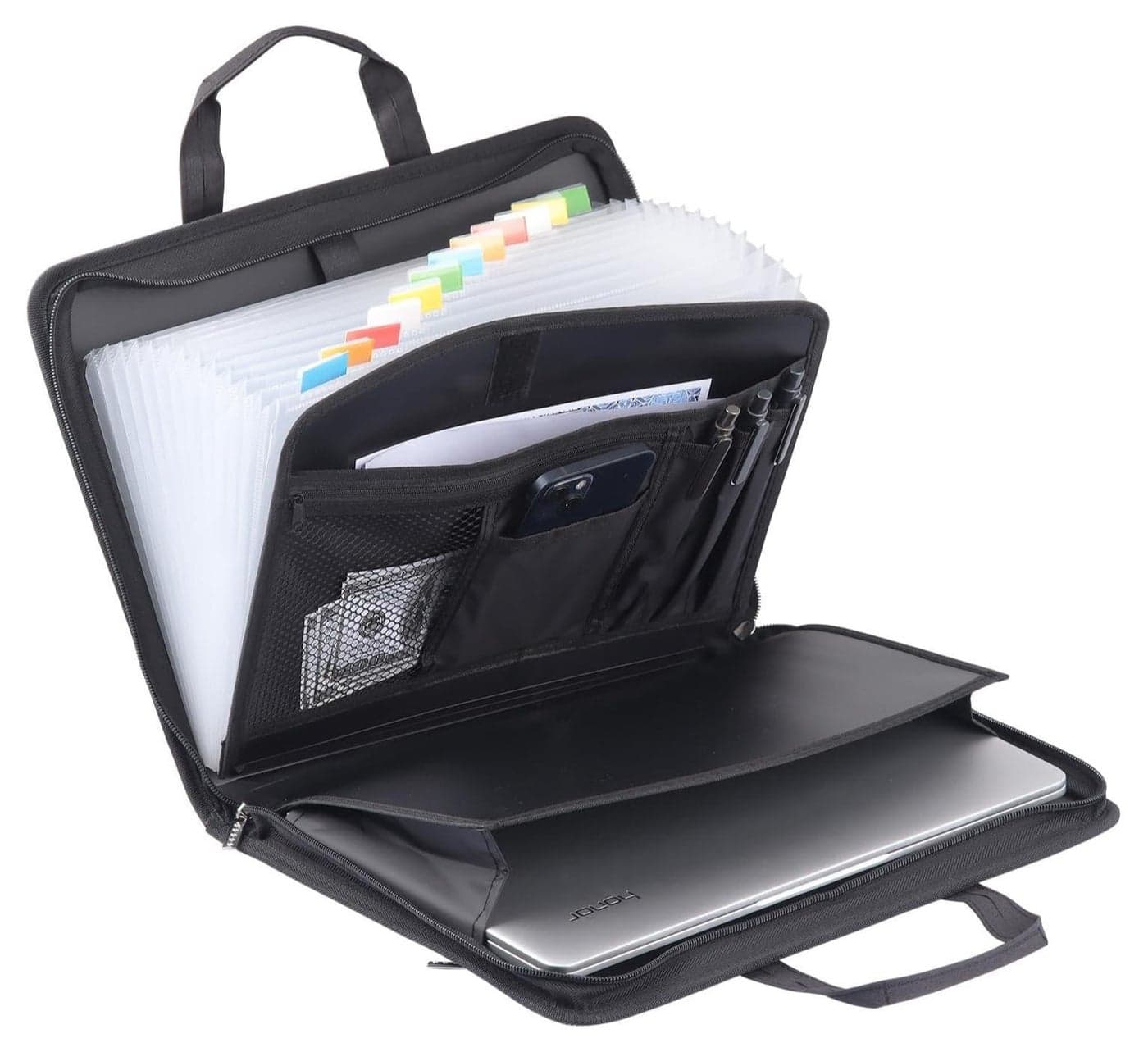 Accordion File Organizer, 13 Pocket Important Document Organizer Expanding File Folder with Zipper & Labels Multi-Pockets Paper Organizer Folder for Letter, A4, Receipts Securely Organize Documents