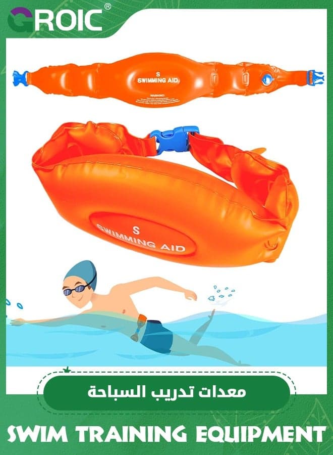 Swimming Belt, Swim Training Equipment for Adult, Youth, and Kids, Portable Inflatable Swimming Training Aid PVC float Inflatable Swim Floater for Beach, Pool Swimming or Training,S