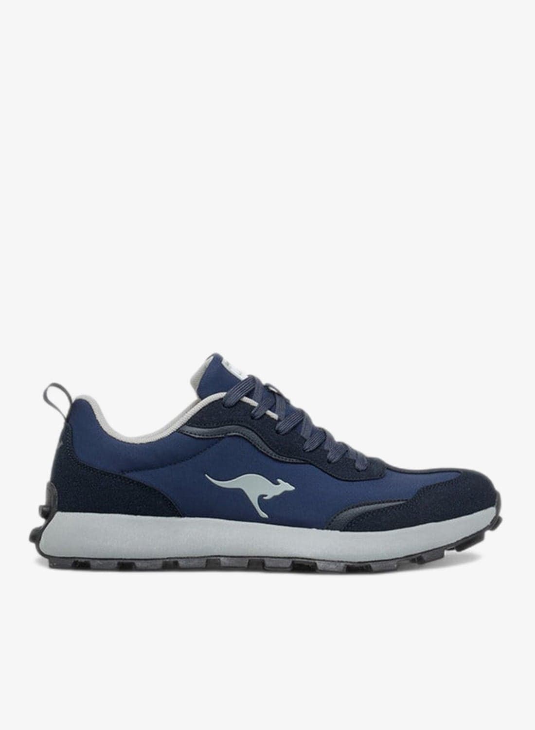 Men's Panelled Sneakers with Lace-Up Closure