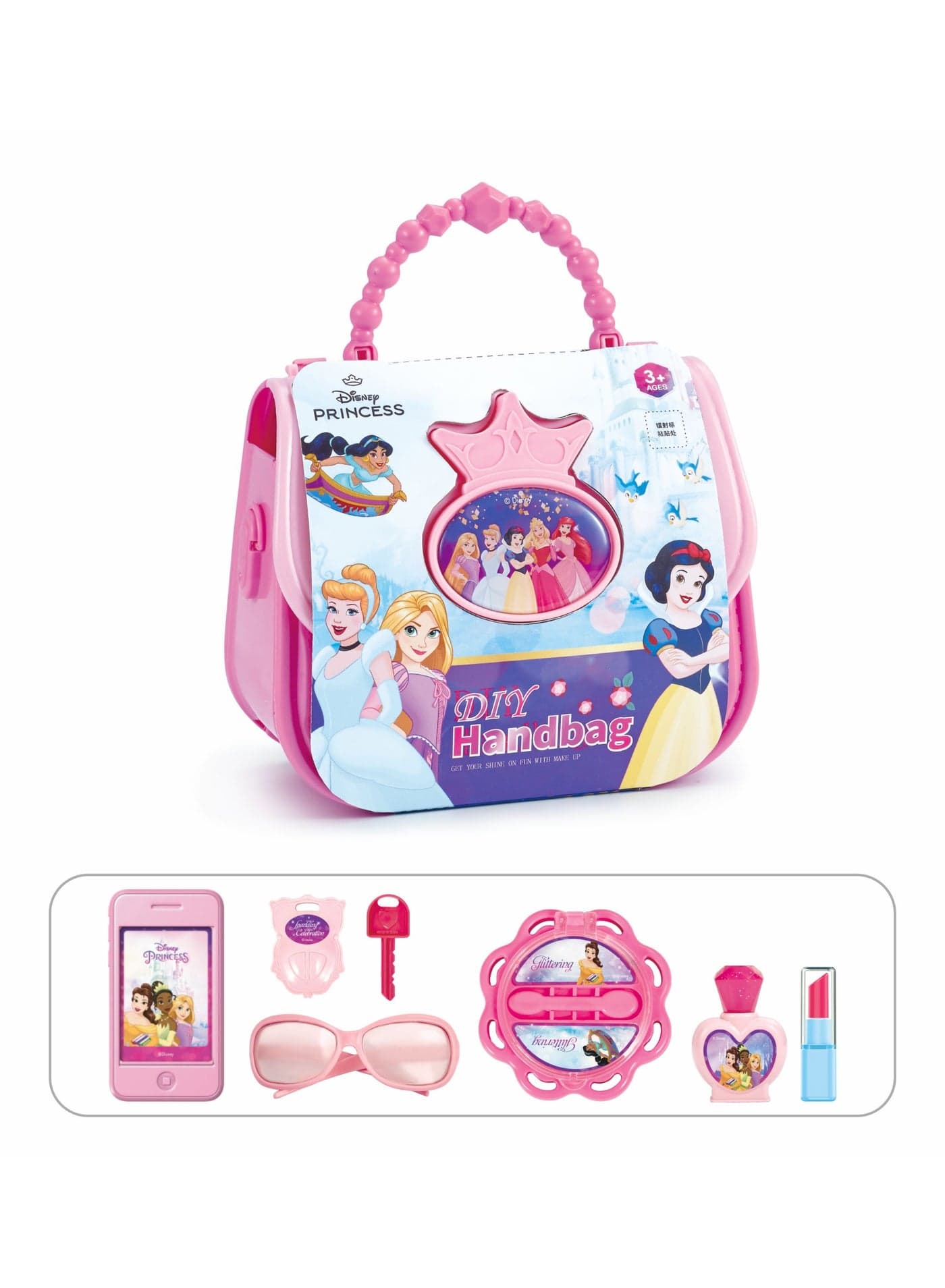 Disney Princess Handbag and Beauty Accesories Playset | Pretend Play | Fashion Styling | Make Up Playset | Interactive Playset | Imaginative Play | Role Play | Gift for Kids