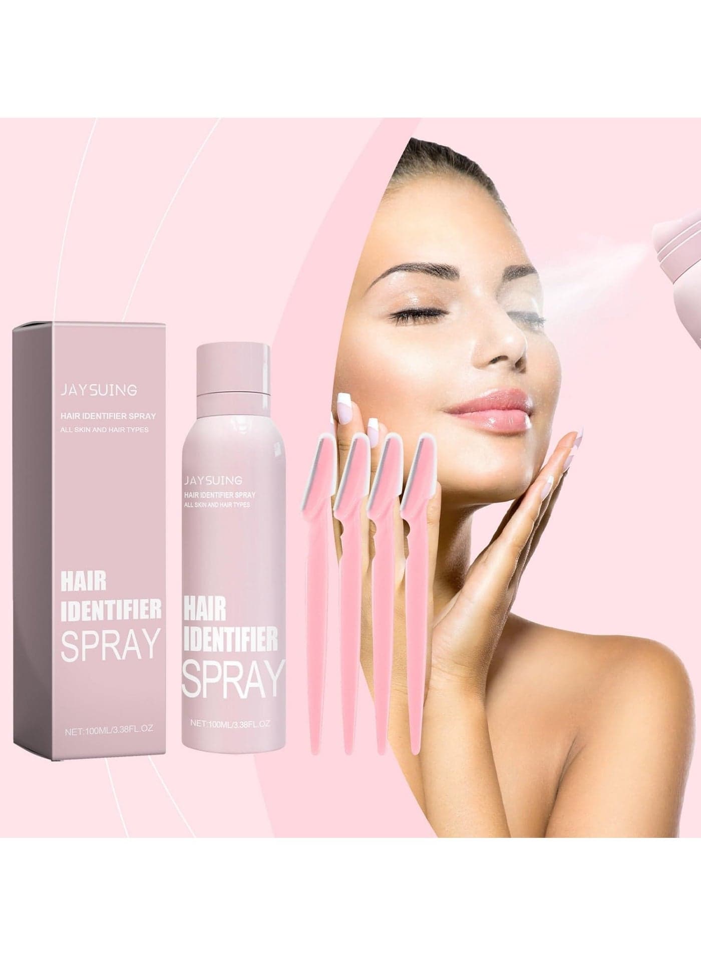 Hair Identifier Spray, Dermaplaning Tool for Face, Skin Body Hair Identifying Spray, Hair Identifier Spray for Face Dermaplaning