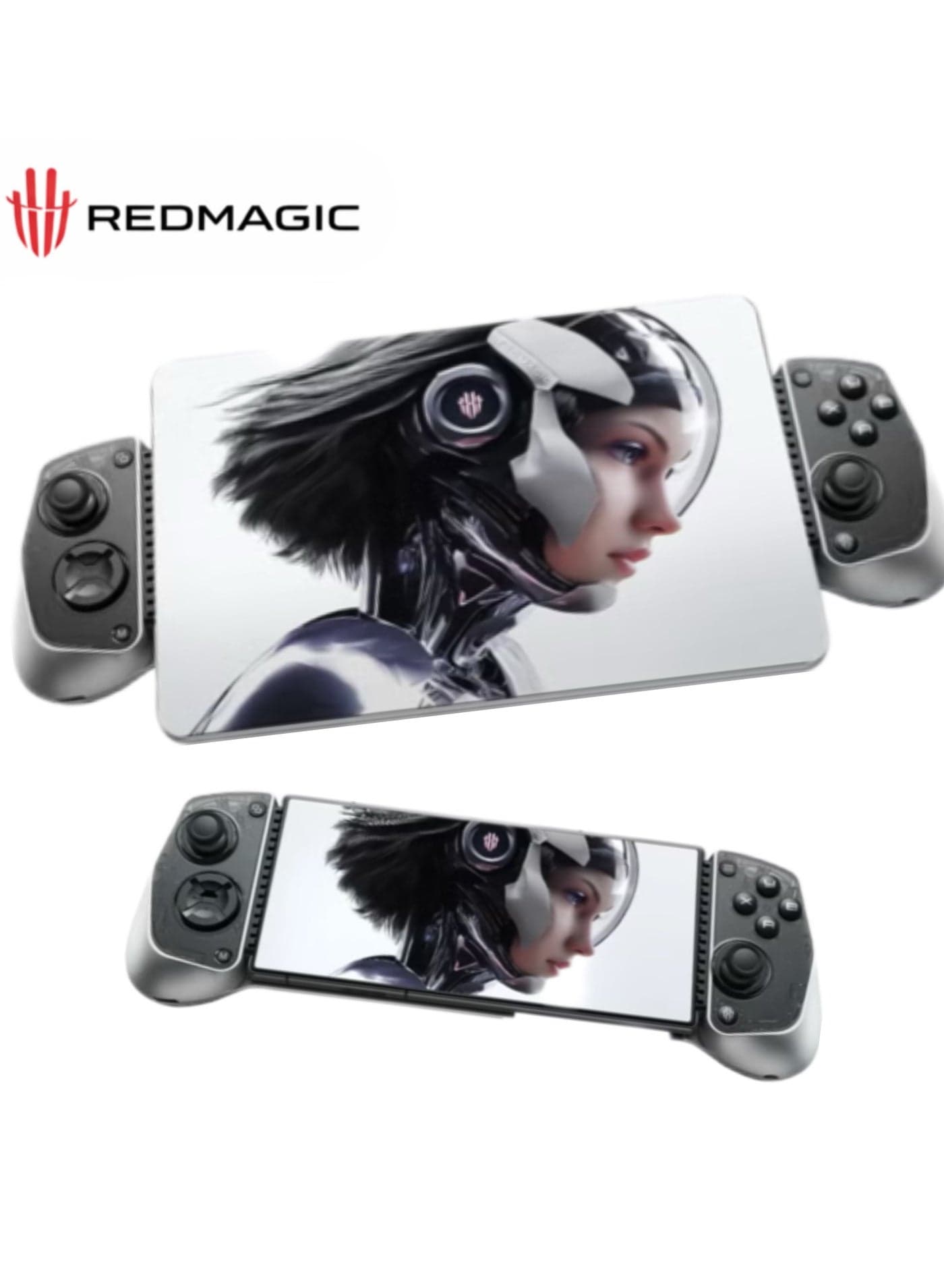 Shadow Blade Gamepad 3 by REDMAGIC– Anti-Slip Comfort Grip, RGB Lighting, 6-Axis Gyroscope, Linear Motor, 2 Programmable Shoulder Buttons, High-Precision Hall Joysticks, Bluetooth 5.3, 840mAh Battery, Multi-Platform Compatibility (Android / iOS / PC), 213mm Adjustable Design, For Redmagic Astra, Redmagic 11 pro, iPhone 13 - 17 pro max, iPad mini , Samsung, and Android IOS devices – (Gamepad 3 without Cooler)
