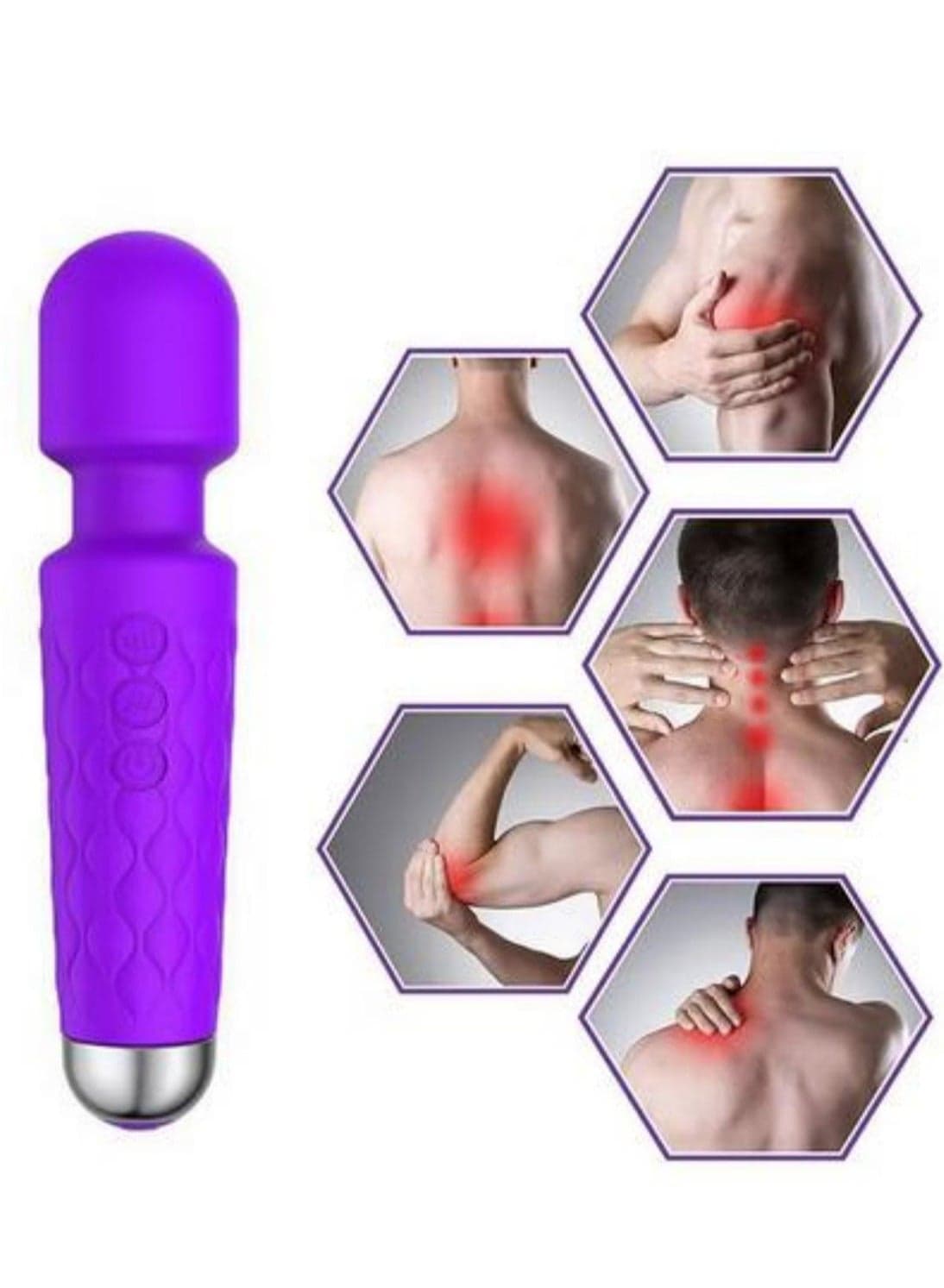 Wireless Deep Tissue Body Massager For Sport Relax ,Purple