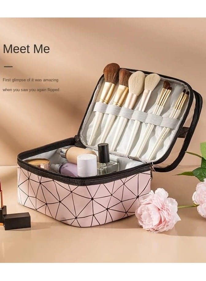 Cosmetics Bag Double Layer Makeup Bag Beauty Makeup Brush Bags Travel Kit Organizer Cosmetic Bag Professional Multifunctional Organiser