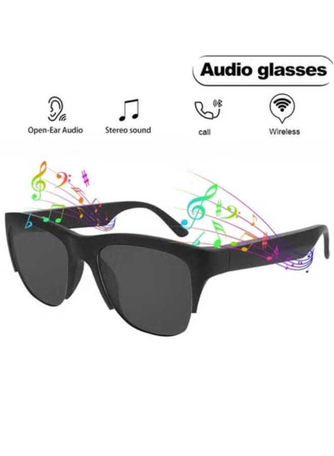 Smart Audio Bluetooth Sunglasses with Built-in Speakers & Microphone – Stylish UV Protection Glasses with Touch Control for Music, Hands-Free Calling & Voice Assistant – Lightweight Wireless Eyewear for Travel, Driving, Sports & Outdoor Activities – Clear Stereo Sound