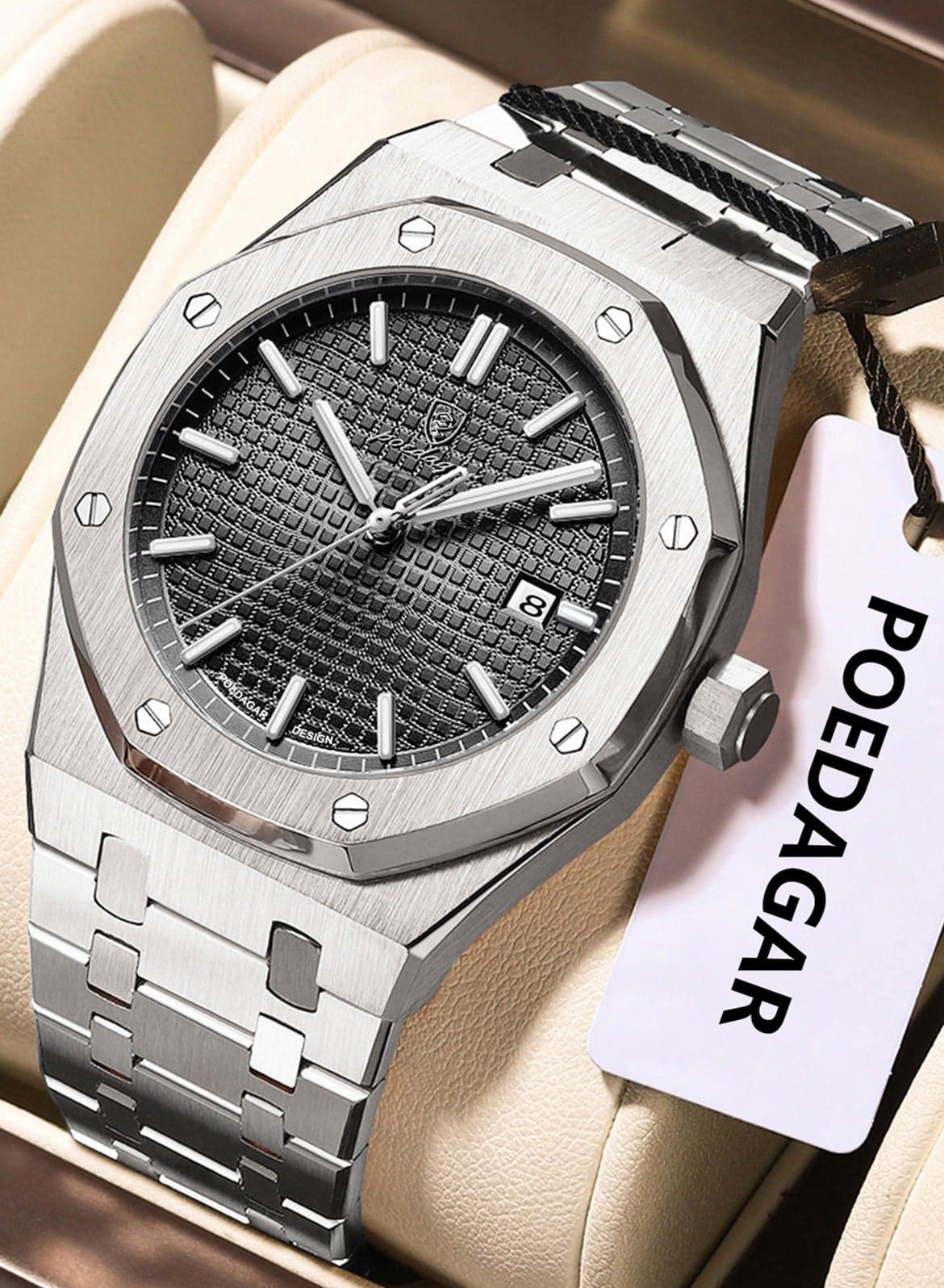 POEDAGAR Waterproof Luminous Men's Watch Quartz,Men's Wrist Watches