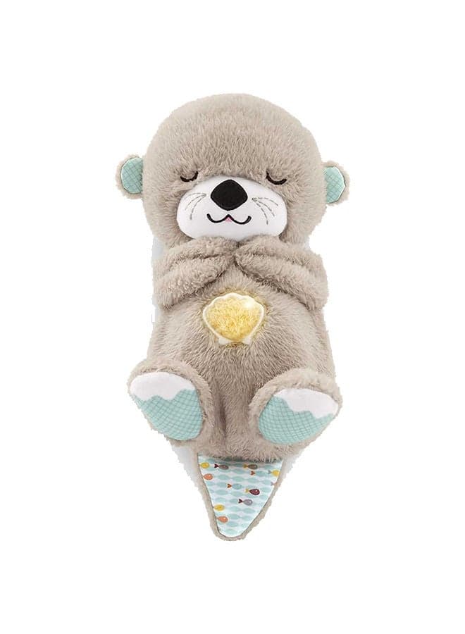 Fisher-Price Breathing Belly Bedtime Otter – Calming Plush Baby Soother, 0m+