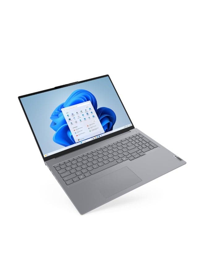ThinkBook 16 G8 IAL Laptop, 16" WUXGA IPS Display, Intel Core Ultra 7 255H, 16GB DDR5 RAM, 512GB SSD, Intel Arc Graphics, AI PC, Backlit ENG Keyboard, FHD Camera, Arctic English Arctic Grey