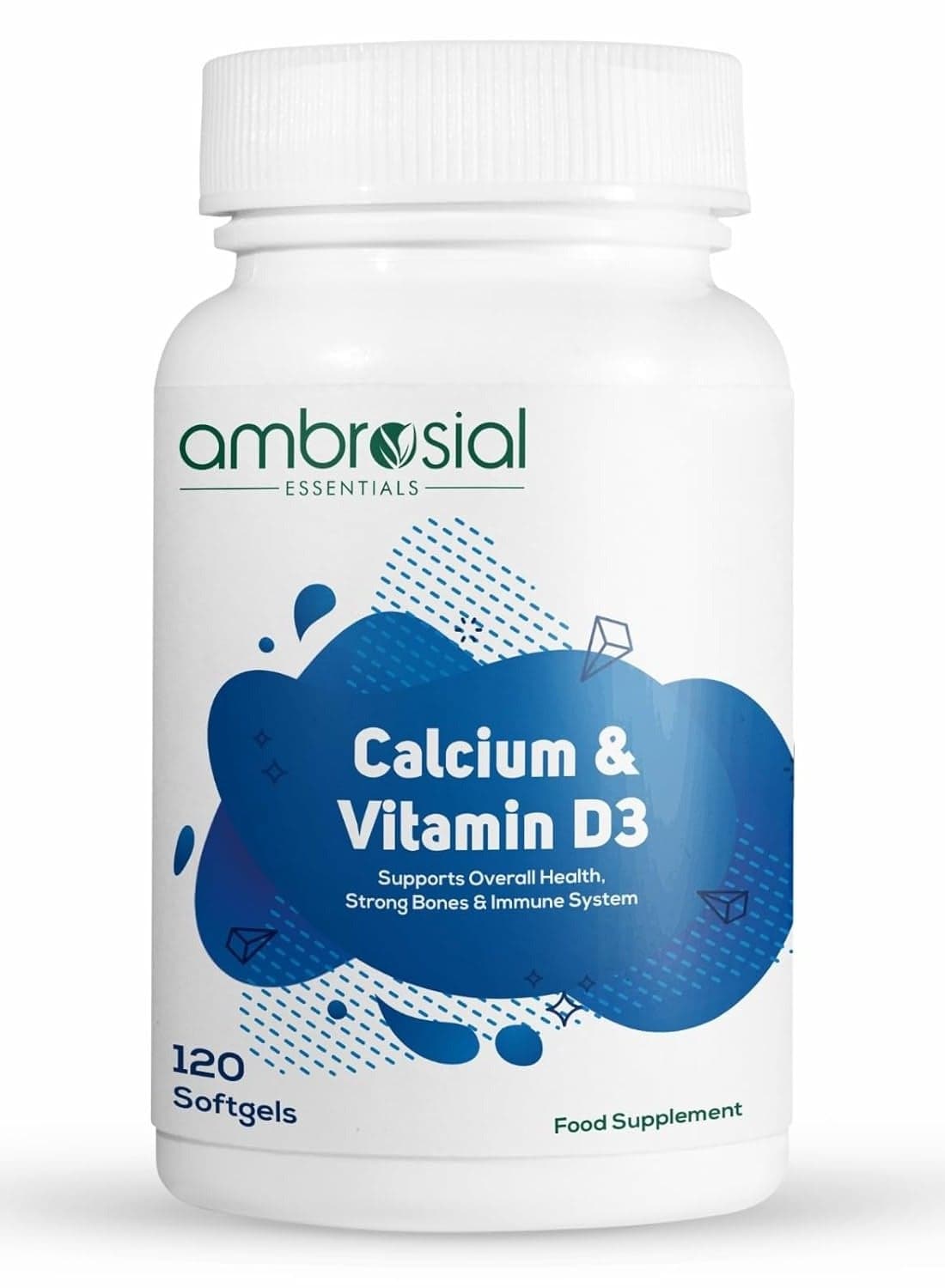 Calcium And Vitamin D3 Tablets High Strength Calcium Tablets- 120 Softgels