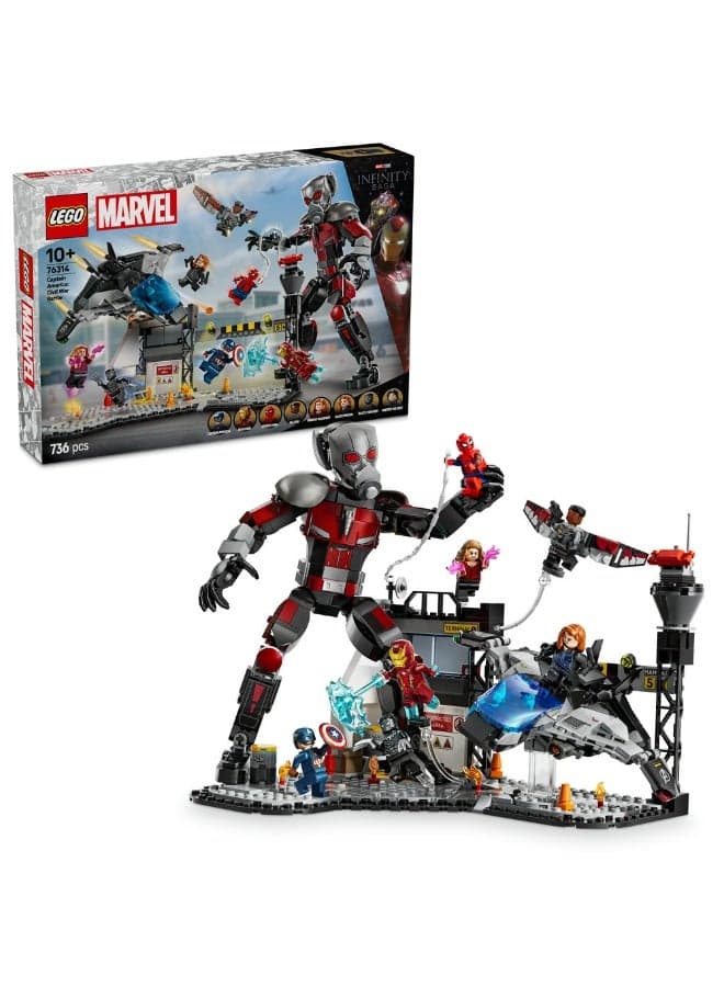 Marvel Captain America: Civil War Action Battle 76314 (Age 10+, 736 Pieces)