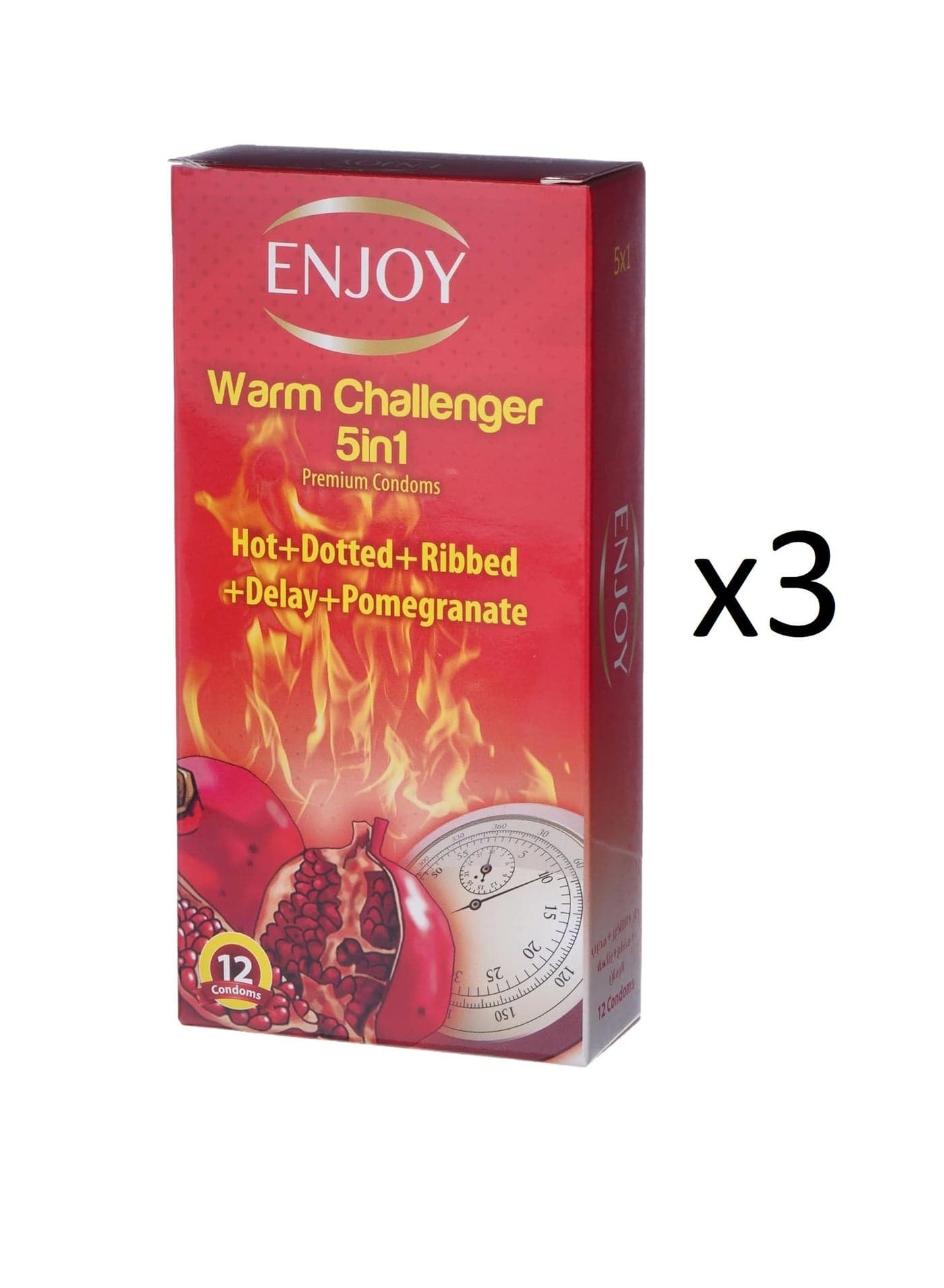 5 in 1 Warm Condom Pack 12 Pieces Pack Of 3