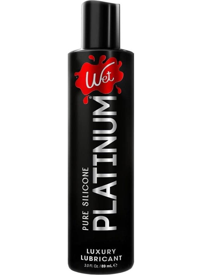 Platinum Silicone-Based Lube for Men, Women & Couples, 3.1 Fl Oz - Ultra Long-Lasting & Water-Resistant Premium Personal Lubricant - Safe to Use with Latex Condoms - Non-Sticky & Hypoallergenic