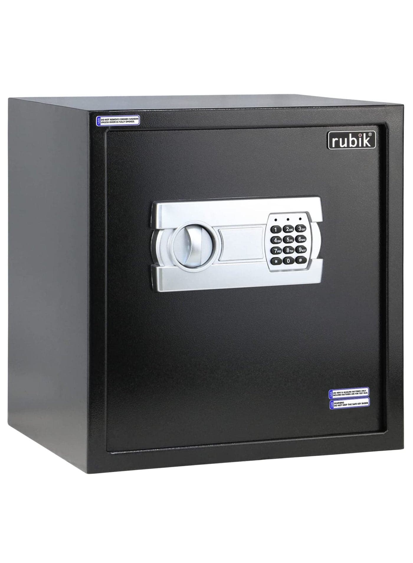 Large Safe Box for Home Office with Digital Keypad and Key Lock, Security Locker Protect Documents Cash Jewelry Passports (Size 40x38x30cm) Black
