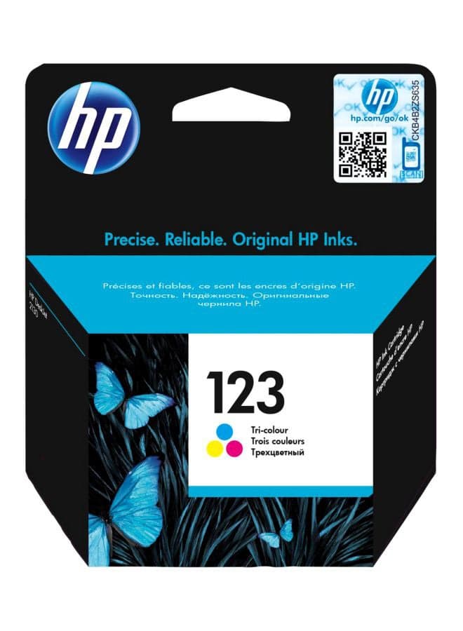 123 Tri-Color Original Ink Cartridge Multicolour