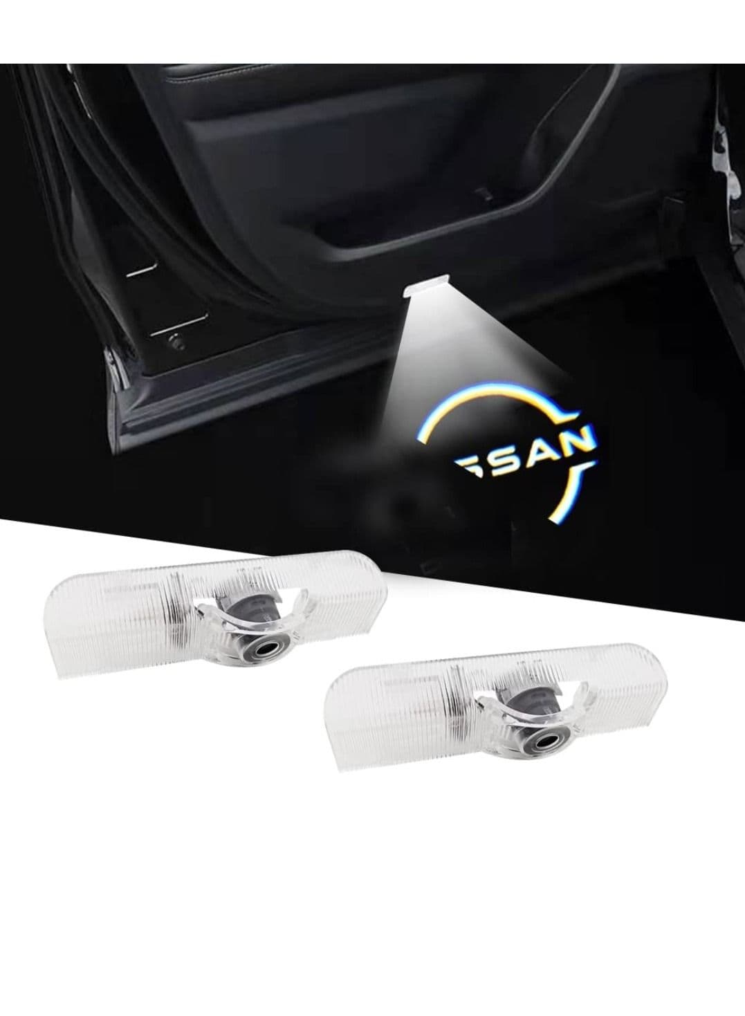 Nissan Door Light Logo Projector | New Emblem Welcome Lights Accessories for Terra, Altima, Maxima, Armada, Titan, Quest, Pathfinder Series | Super Bright HD LED Logo Light