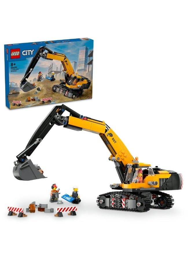 City Yellow Construction Excavator Digger Toy Set 60420 (Age 8+, 633 Pieces)