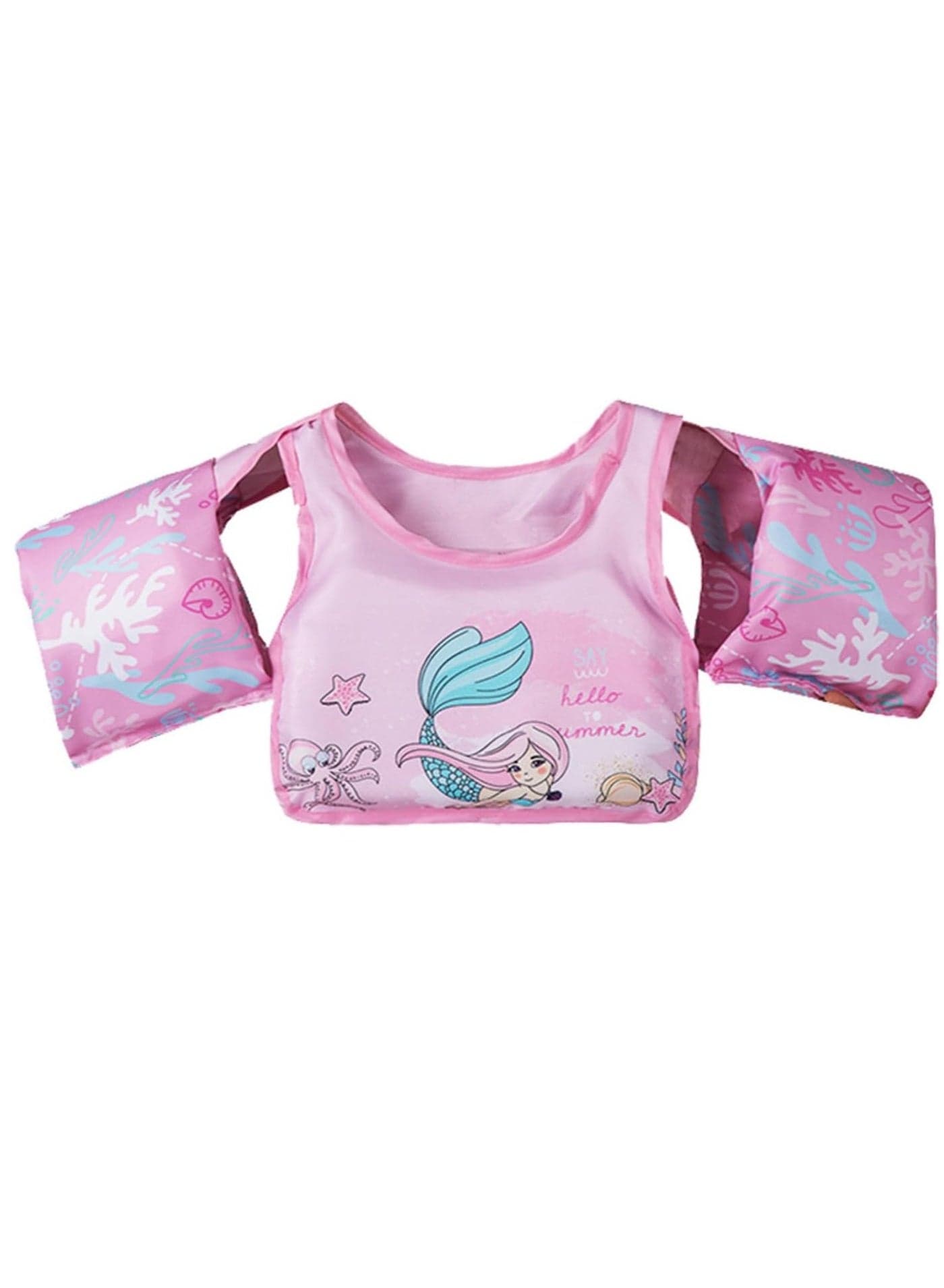 Toddler Swim Vest Kids Water Wings Arm Floaties for 30-50 Pounds Infant Safety Swim Aid Jumper Inflatable Swim Arm Bands Float Sleeves Swimming Armbands for Sea/Pool/Beach/Training (Mermaid)