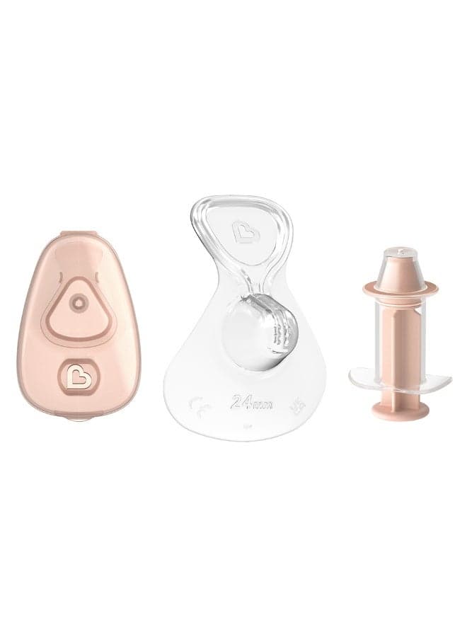 Flow Nipple Shield+ Size 24mm – See-Through Milk Flow, Soft Silicone, Travel Sterilizer & Cleaning Kit