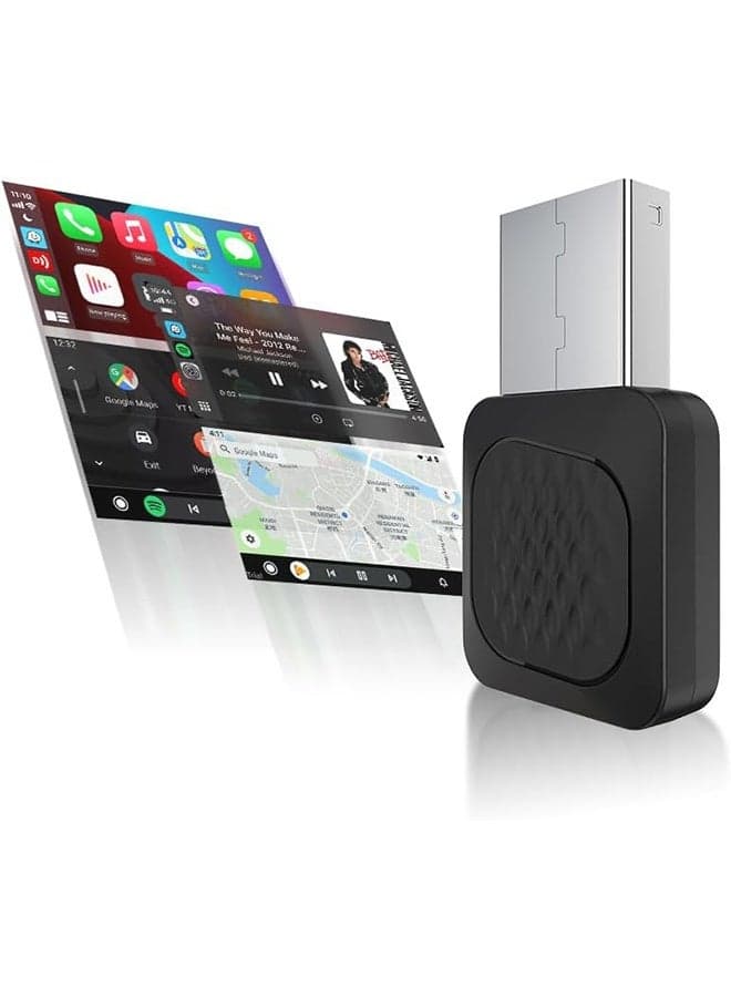 Mini Ultra,New Verison 2-in-1 Wireless CarPlay and Wireless Android Auto Adapter for Factory Wired CP/AA,Not Use for BMW and Tesla,Copmact Size and Easy to Use,Black