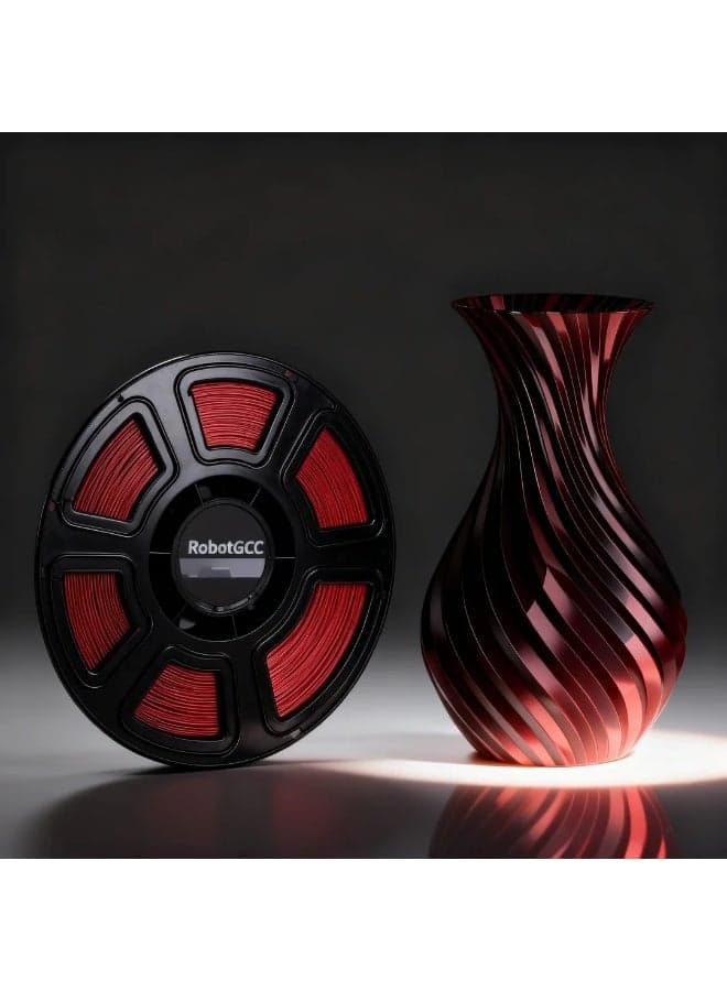 Silk PLA Black Red Gradient 1.75mm 3D Printer Filament 1KG Dual Color Silk PLA Filament Metallic Gradient PLA Filament Color Changing PLA Filament Smooth Glossy Finish PLA Material for FDM Printing High Quality PLA Filament Stable Extrusion Consistent Diameter Easy Printing PLA Compatible with Most 3D Printers Decorative Printing Filament for Models Sculptures Cosplay Engineering Prototyping DIY Projects Reliable Layer Adhesion Low Warping Premium Surface Finish Black Red PLA Filament High Precision Tolerance Strong Bonding Performance Professional 3D Printing Material Universal FDM Filament Spool Long Length High Strength PLA Filament