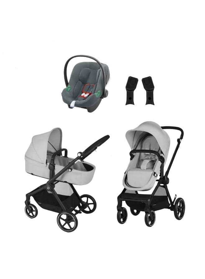 Cybex - EOS Travel System Lava Grey (Frame Black) - Aton B2 Stone Grey