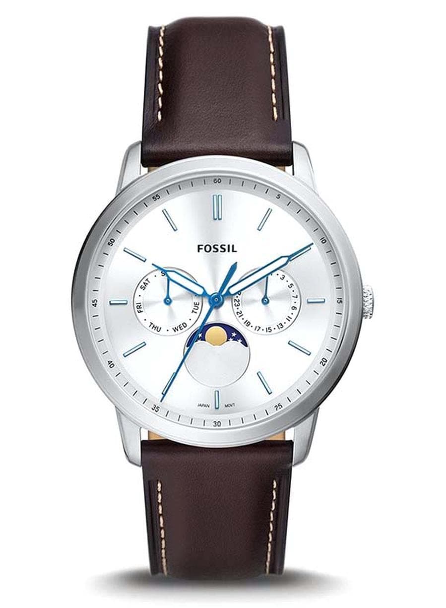 Men Neutra Round Shape Chronograph Leather Strap Wrist Watch FS5905 - 42mm - Brown