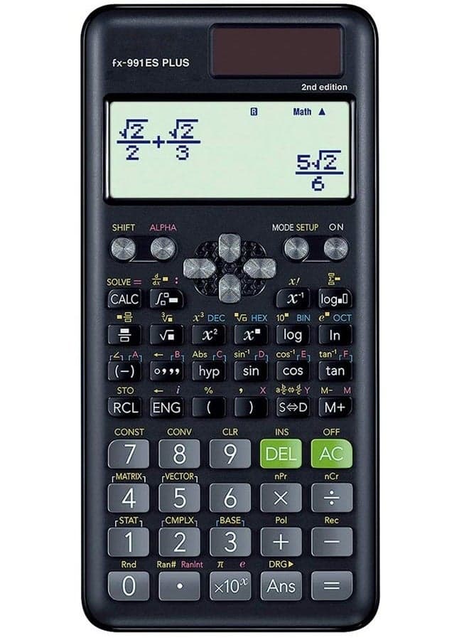 Fx-991Es Plus 2025 Edition Scientific Calculator Black
