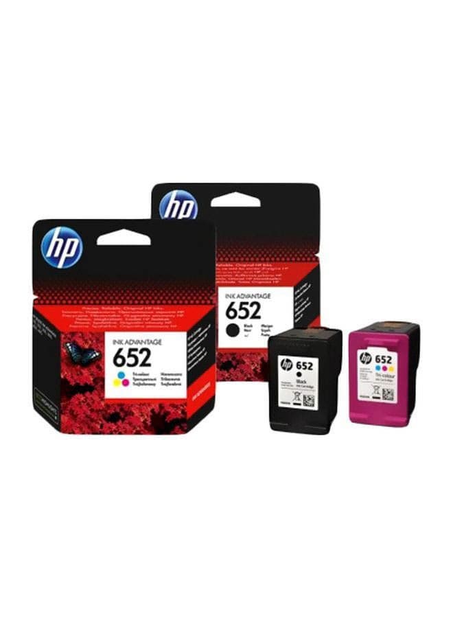 2-Piece 652 Ink Advantage Toner Cartridge Set Black / Tri-colour