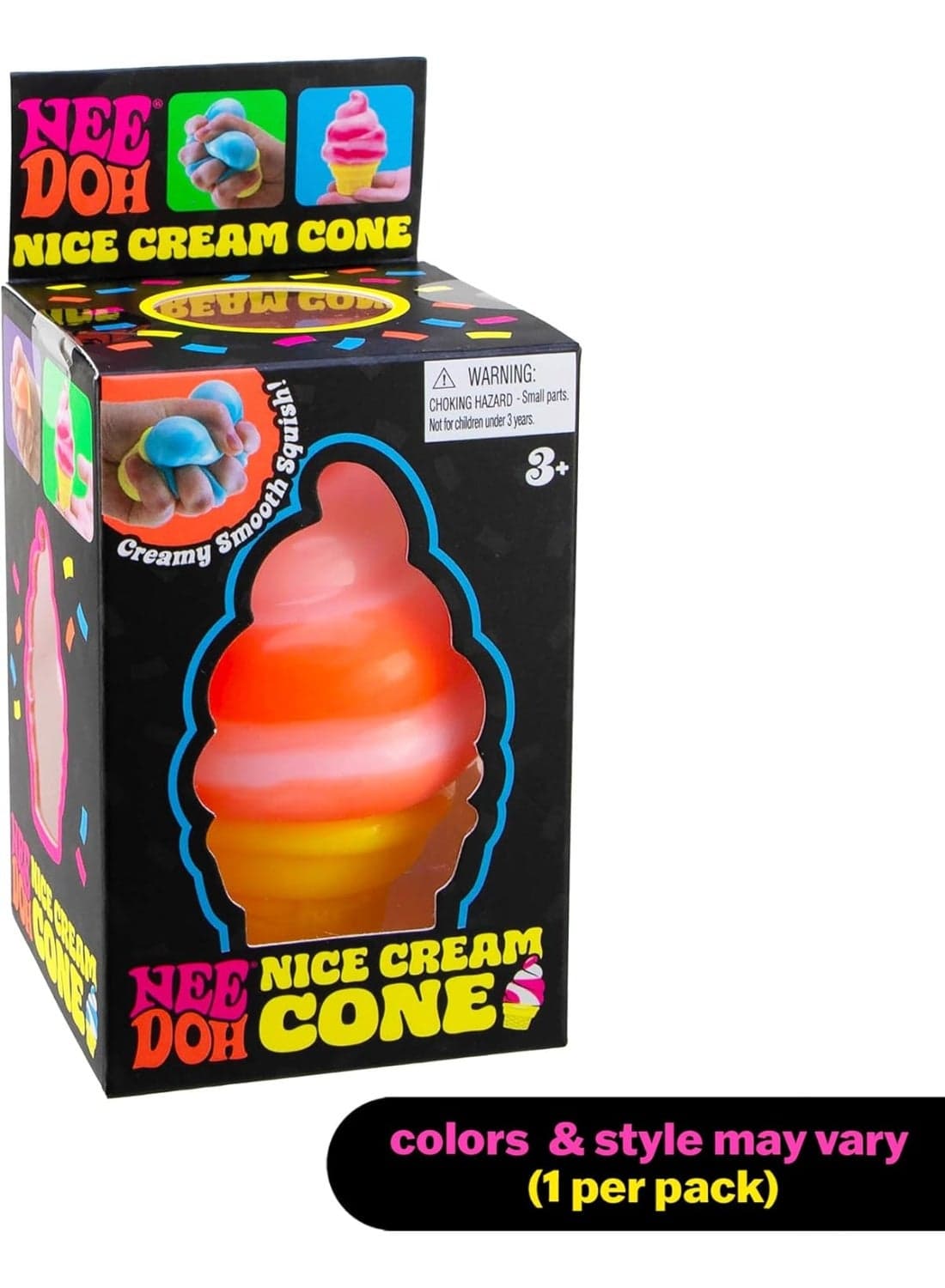 Nice Cream Cone Sensory Squeeze Toy for Anxiety Relief and Stress Relief | Colors May Vary