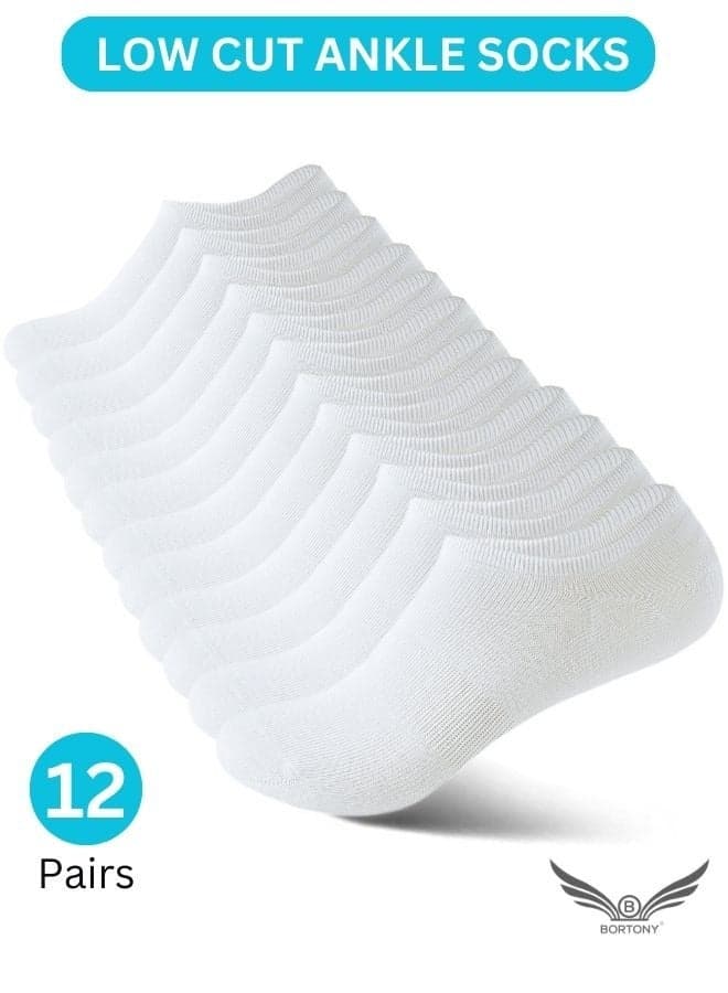 12 Pairs Low Cut Ankle Socks for Men/Women Thin Breathable Summer Comfort Low Cut Socks