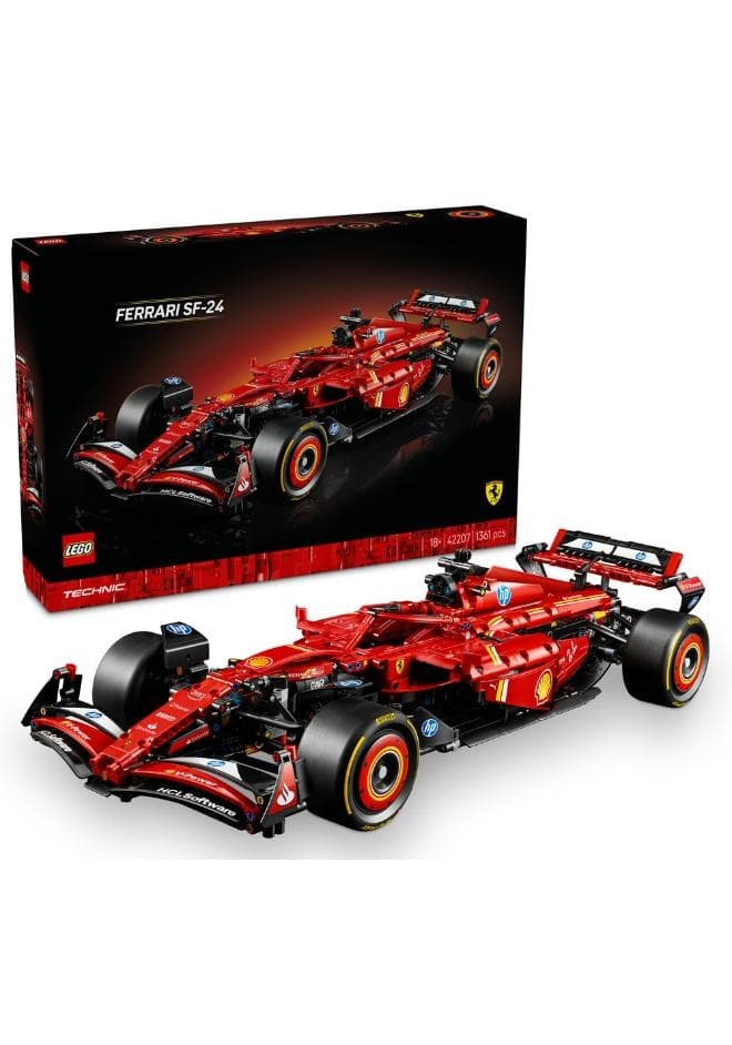 Technic Ferrari SF-24 F1 Car Model Kit for Adults 42207 (Age 18+, 1361 Pieces)